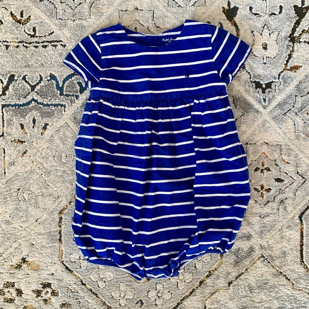 Ralph Lauren dress/bubble romper bundle, 9 months - Picture 2 of 5